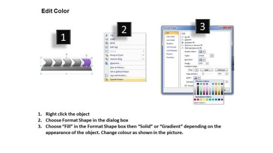 Usa Ppt Template Five Scientific Method Steps Representation Video Linear Process 6 Graphic Slide03