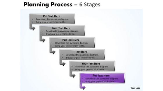 Usa Ppt Template Organizable Process 6 Steps Working With Slide Numbers 7 Graphic