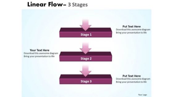 Usa Ppt Theme Linear Flow 3 State Diagram Time Management PowerPoint 1 Design