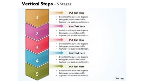 Usa Ppt Vertical Steps Working With Slide Numbers 5 1 Business Plan PowerPoint Graphic