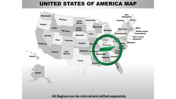 Usa Tennessee State PowerPoint Maps Usa Tennessee State PowerPoint Maps
