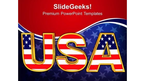 Usa Text America PowerPoint Templates And PowerPoint Themes 1012