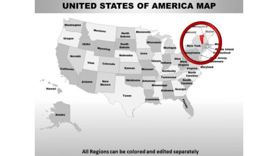 Usa Vermont State PowerPoint Maps Usa Vermont State PowerPoint Maps