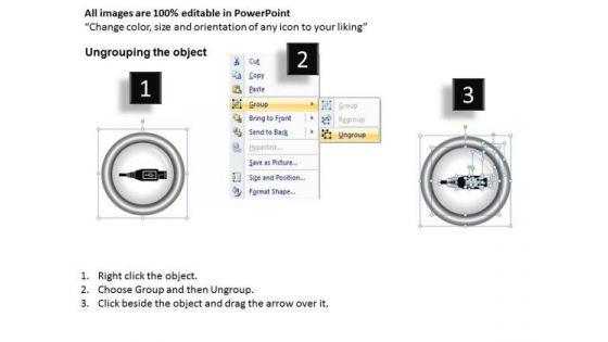 Usb Cable Icon PowerPoint Slides