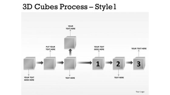 Use 3d Cubes To Show Processes PowerPoint Slides And Ppt Diagram Templates