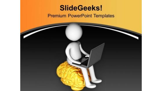 Use Brain To Learn Technology PowerPoint Templates Ppt Backgrounds For Slides 0713