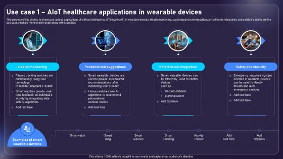 Use Case 1 AIOT Healthcare Applications In Wearable Devices AIOT Applications For Various Industries IoT SS V