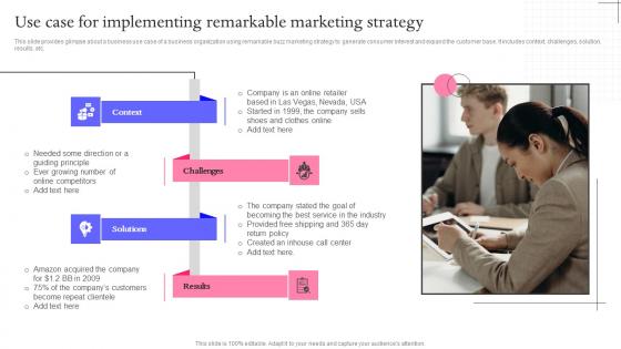 Use Case For Implementing Remarkable Buzz Marketing Techniques For Engaging Template Pdf