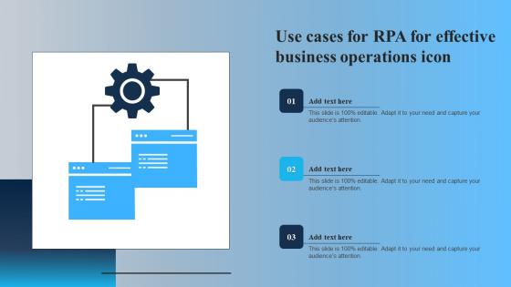 Use Cases For RPA For Effective Business Operations Icon Designs Pdf