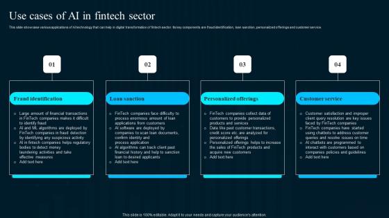 Use Cases Of Ai In Fintech Sector Artificial Intelligence Applications Ideas Pdf Use Cases Of Ai In Fintech Sector Artificial Intelligence Applications Ideas Pdf
