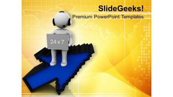 Use Internet Connectivity For Customer Care PowerPoint Templates Ppt Backgrounds For Slides 0713