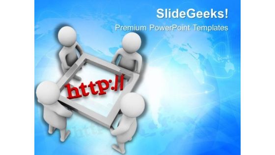 Use Internet To Do Team Meetings PowerPoint Templates Ppt Backgrounds For Slides 0613