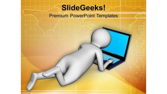 Use Laptop Anywhere For Internet PowerPoint Templates Ppt Backgrounds For Slides 0713