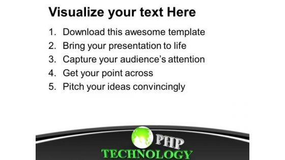 Use Php For Web Application PowerPoint Templates Ppt Backgrounds For Slides 0413