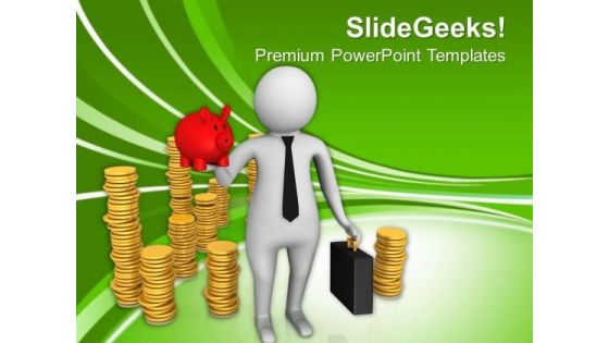 Use Savings To Start Business PowerPoint Templates Ppt Backgrounds For Slides 0613