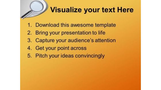 Use The Fine Vision To Find Root Cause PowerPoint Templates Ppt Backgrounds For Slides 0413