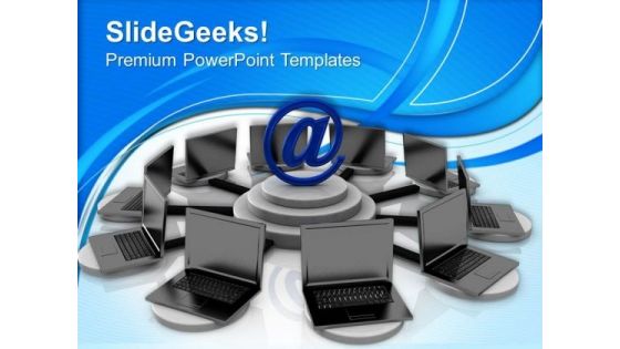 Use The Networking To Connect Pc PowerPoint Templates Ppt Backgrounds For Slides 0613