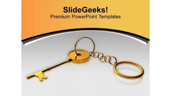 Use The Right Key For Success PowerPoint Templates Ppt Backgrounds For Slides 0513