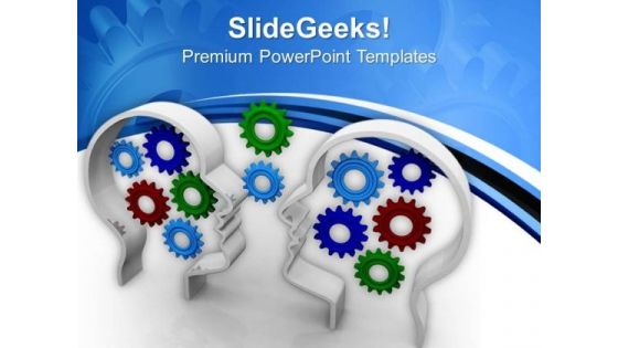 Use Your Brain Gears To Get Success PowerPoint Templates Ppt Backgrounds For Slides 0713