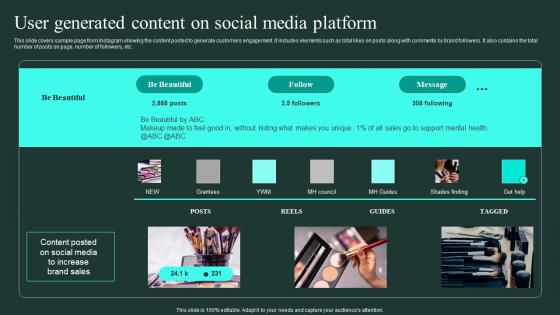 User Generated Content On Social Media Platform Word Of Mouth Marketing Brochure Pdf