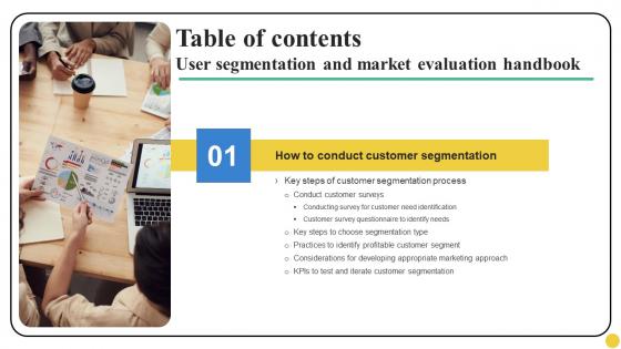 User Segmentation And Market Evaluation Handbook Table Of Contents Diagrams Pdf