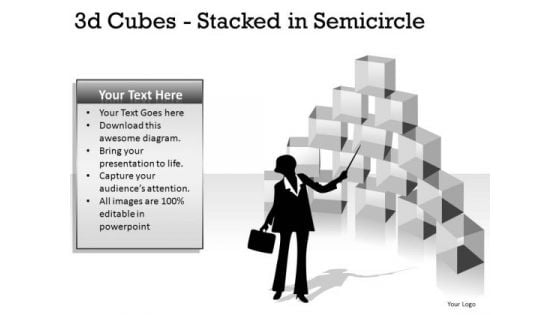 Using 3d Cubes To Show Progress PowerPoint Slides And Ppt Diagram Templates