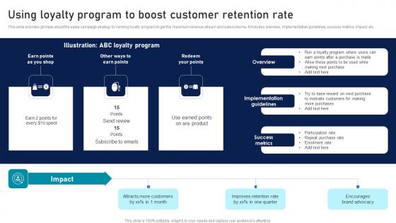 Using Loyalty Program To Boost Customer Retention Strategic Sales Plan To Enhance Slides Pdf