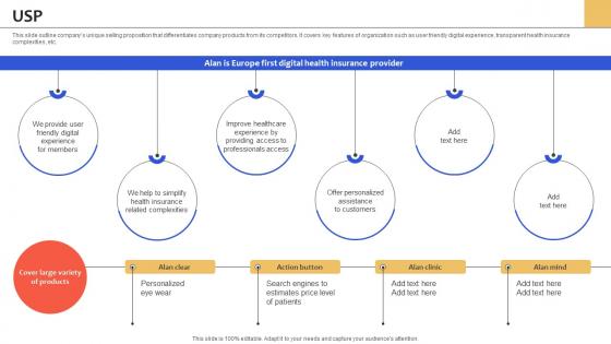 USP Health Insurance Services Management Platform Pitch Deck