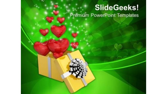 Valentines Gift With Lots Of Love Hearts PowerPoint Templates Ppt Backgrounds For Slides 0213 Valentines Gift With Lots Of Love Hearts PowerPoint Templates Ppt Backgrounds For Slides 0213