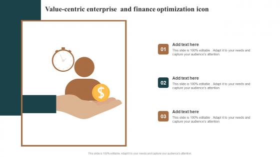 Value Centric Enterprise And Finance Optimization Icon Clipart Pdf