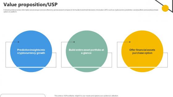 Value Proposition USP Analytics Company Investor Funding Elevator Value Proposition USP Analytics Company Investor Funding Elevator