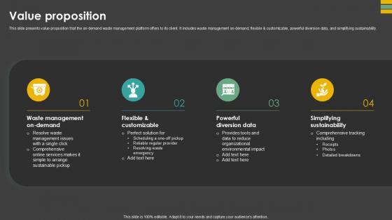Value Proposition Waste Control Platform Pitch Deck Ppt Slides