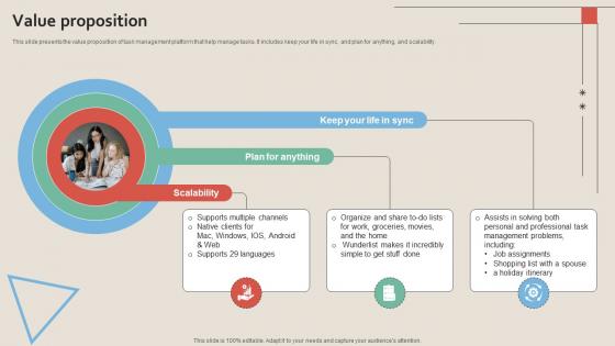Value Proposition Work Management Tool Pitch Deck Value Proposition Work Management Tool Pitch Deck
