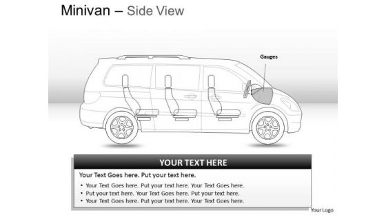 Van Green Minivan Side View Slides And Ppt Diagrams Templates