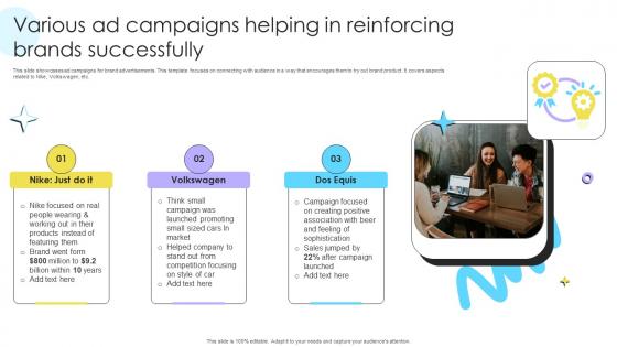 Various Ad Campaigns Helping In Reinforcing Encouraging Repetitive Customer Purchase Ppt Powerpoint Various Ad Campaigns Helping In Reinforcing Encouraging Repetitive Customer Purchase Ppt Powerpoint