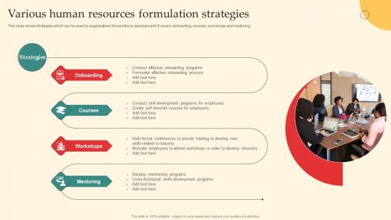 Various Human Resources Formulation Strategies Ideas Pdf