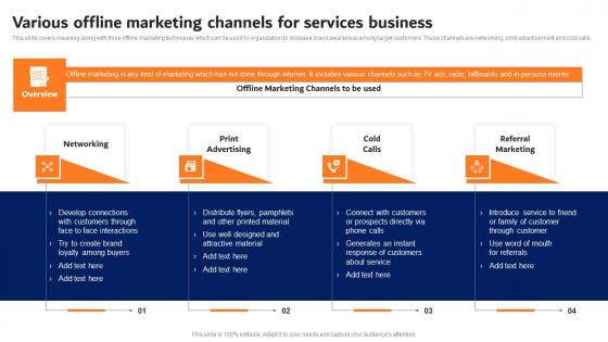 Various Offline Marketing Channels For Digital Advertising Strategies Infographics Pdf