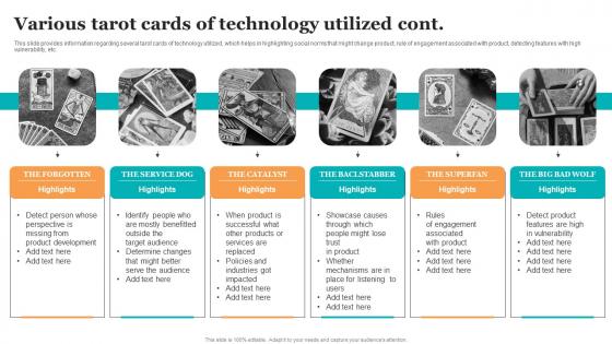 Various Tarot Cards Of Technology Utilized Guide For Ethical Technology Guidelines Pdf