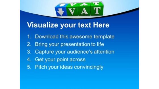 Vat Button Block Cube Business PowerPoint Templates And PowerPoint Themes 1112