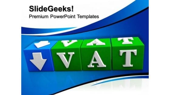 Vat Button Block Cube Business PowerPoint Templates And PowerPoint Themes 1112