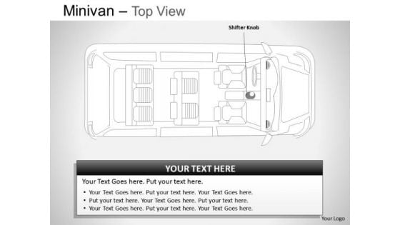 Vector Green Minivan Top View PowerPoint Slides And Ppt Diagram Templates