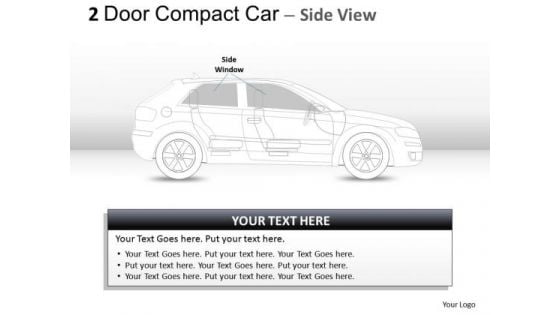 Vehicle 2 Door Gray Car Side PowerPoint Slides And Ppt Diagram Templates