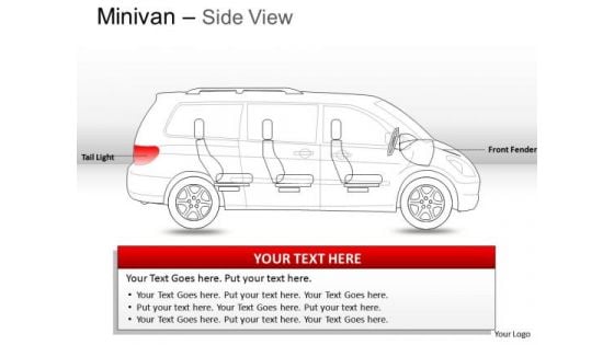 Vehicle Green Minivan Side View PowerPoint Slides And Ppt Diagram Templates