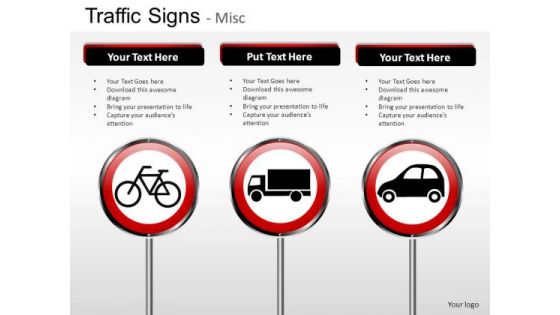 Vehicles Traffic Signs PowerPoint Slides And Ppt Diagram Templates