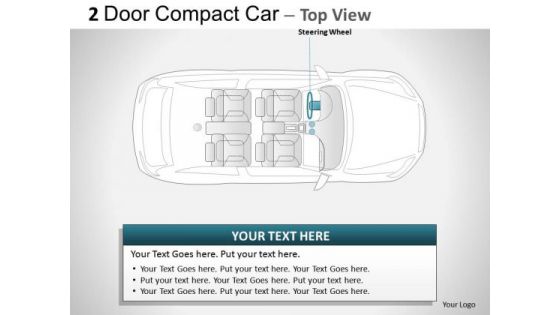 Velocity 2 Door Gray Car Top PowerPoint Slides And Ppt Diagram Templates