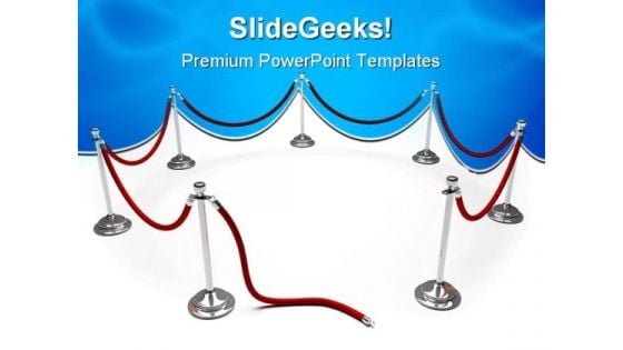 Velvet Rope Symbol PowerPoint Templates And PowerPoint Backgrounds 0811