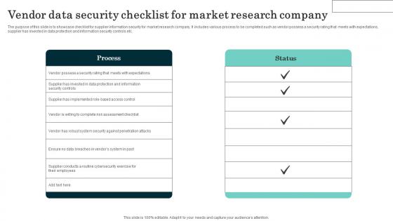 Vendor Data Security Checklist For Market Research Company Sample Pdf Vendor Data Security Checklist For Market Research Company Sample Pdf