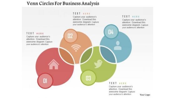 Venn Circles For Business Analysis Presentation Template