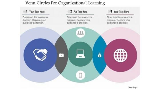 Venn Circles For Organizational Learning Presentation Template