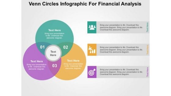 Venn Circles Infographic For Financial Analysis PowerPoint Templates